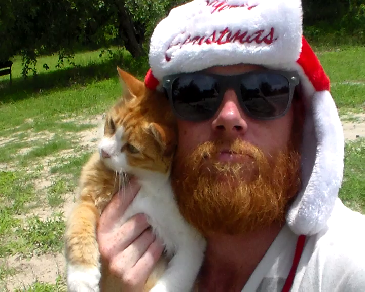 You know your beard is out of control when a ginger cat starts growing out of it, Merry Christmas everyone 