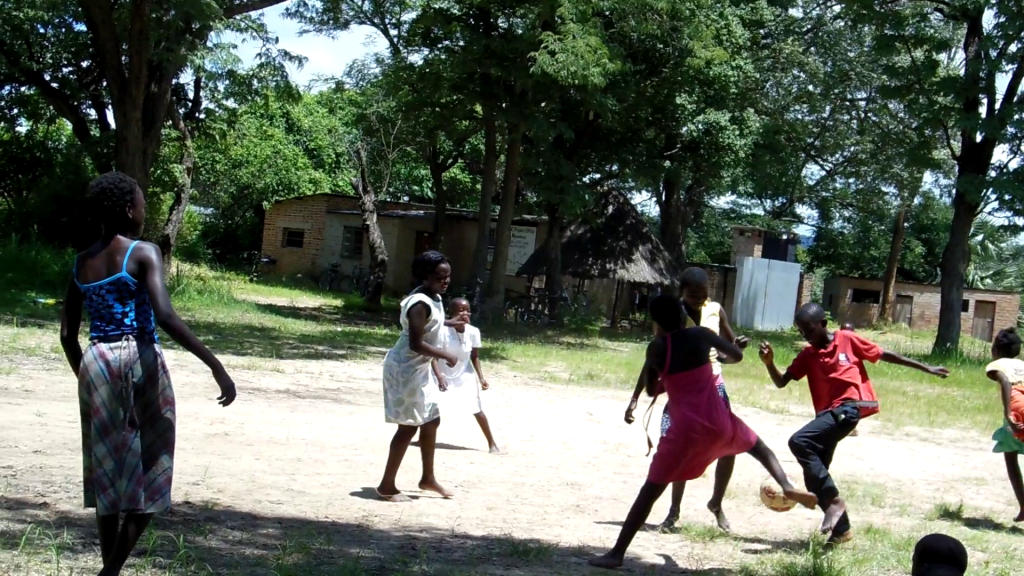 It felt helpless watching two boys get thrown and kicked around a football match by a bunch of girls...in dresses :)